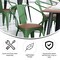 Flash Furniture Green Metal Stack Chair with Teak Poly Resin Seat CH-31270-GN-PL1T-GG - alternate 3